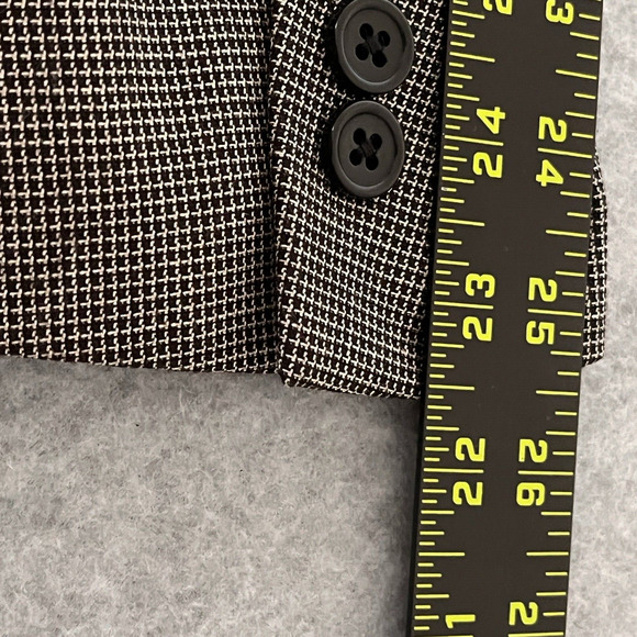 NWT IZOD Mens Suit Jacket Sport Coat 44L Black Micro Checks Polyester Rayon - Picture 14 of 14